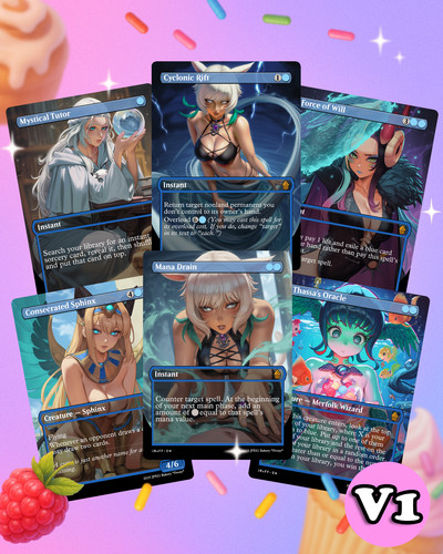 Blue commander staples carte - commander, |